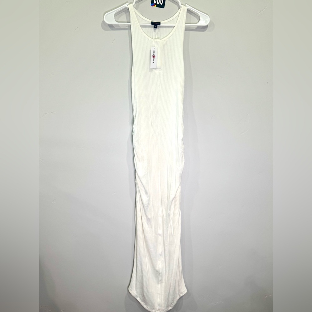 Cosabella White Tank Ribbed Maxi Dress